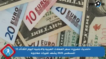«تحديث حصري» سعر العملات العربية والأجنبية اليوم الثلاثاء 12 أغسطس 2025 يشهد تغيرات مفاجئة